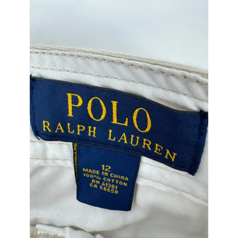 Polo Ralph Lauren Womens Cargo Shorts 12 New Basic Sand Beige Cotton Chino‎ - Picture 4 of 14